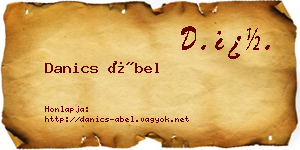 Danics Ábel névjegykártya