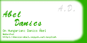 abel danics business card