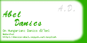 abel danics business card